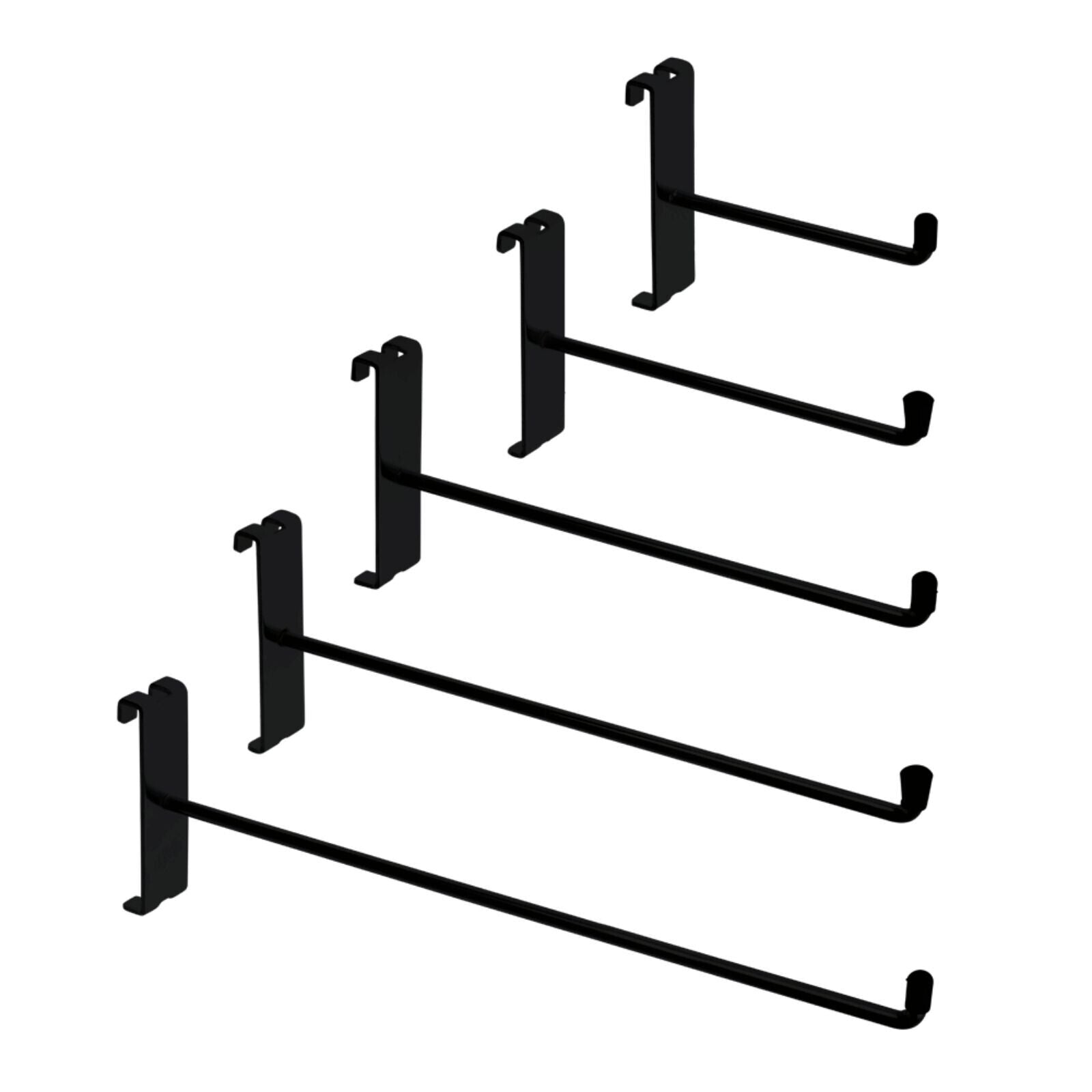 Black Grid Mesh Hooks Single Prong Shop Display