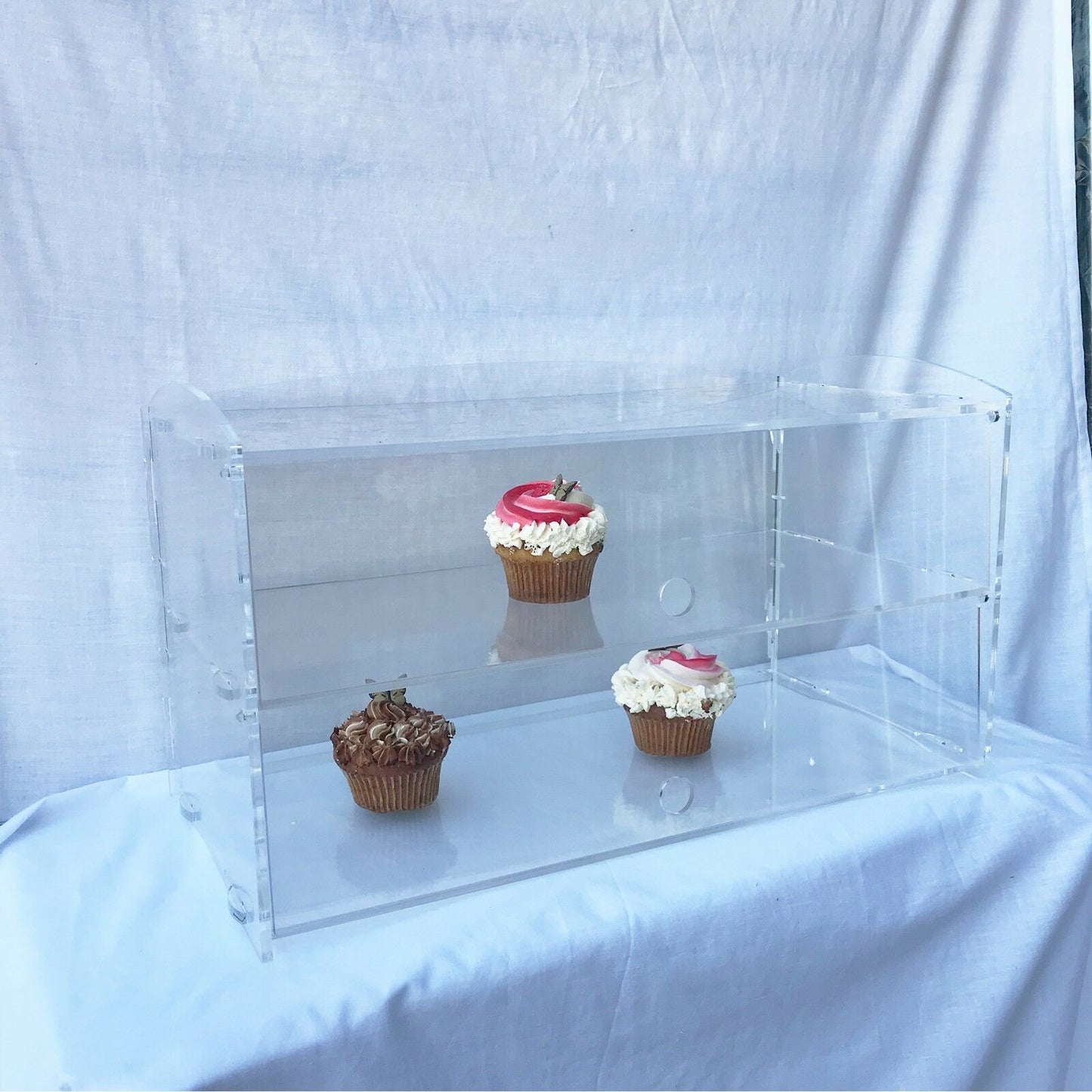 Acrylic Bakery Pastry Display Case Stand Cabinet Cakes Donuts Cupcakes Pastries