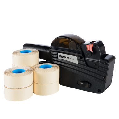 New LYNX C6 One-Line Price Gun, Starter Pack Come With 6000 Labels Made in ITALY