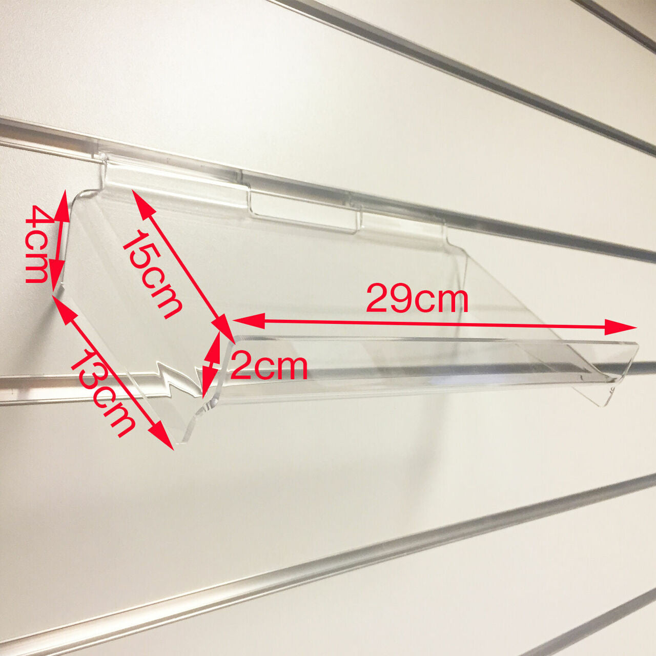 Acrylic Angled Slatwall Shelves Display for Mobile Phones Accessories