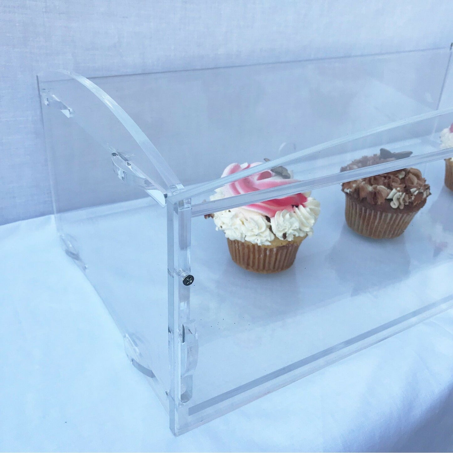 Acrylic Bakery Pastry Display Case Stand Cabinet Cakes Donuts Cupcakes Pastries