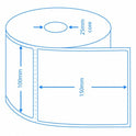 ROYAL MAIL COMPATIBLE 4X6" 100x150MM DIRECT THERMAL LABELS ZEBRA PRINTERS 500/R