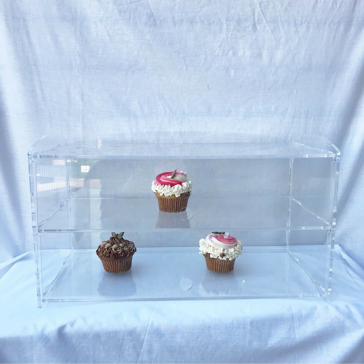 Acrylic Bakery Pastry Display Case Stand Cabinet Cakes Donuts Cupcakes Pastries
