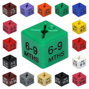 50x Children/kids Clothes Age Size Cubes From "Age 1-2" To "Age 13-14" And Month