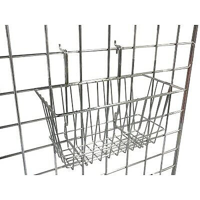 1x New Slatwall Gridmesh Narrow Basket Or Small Mesh Basket Size (12'x6'x6')