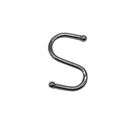 60mm  S Hooks For Kitchen Rack, Pan Hanger, Utensil Hanging Rail Chrome  Ball Ends