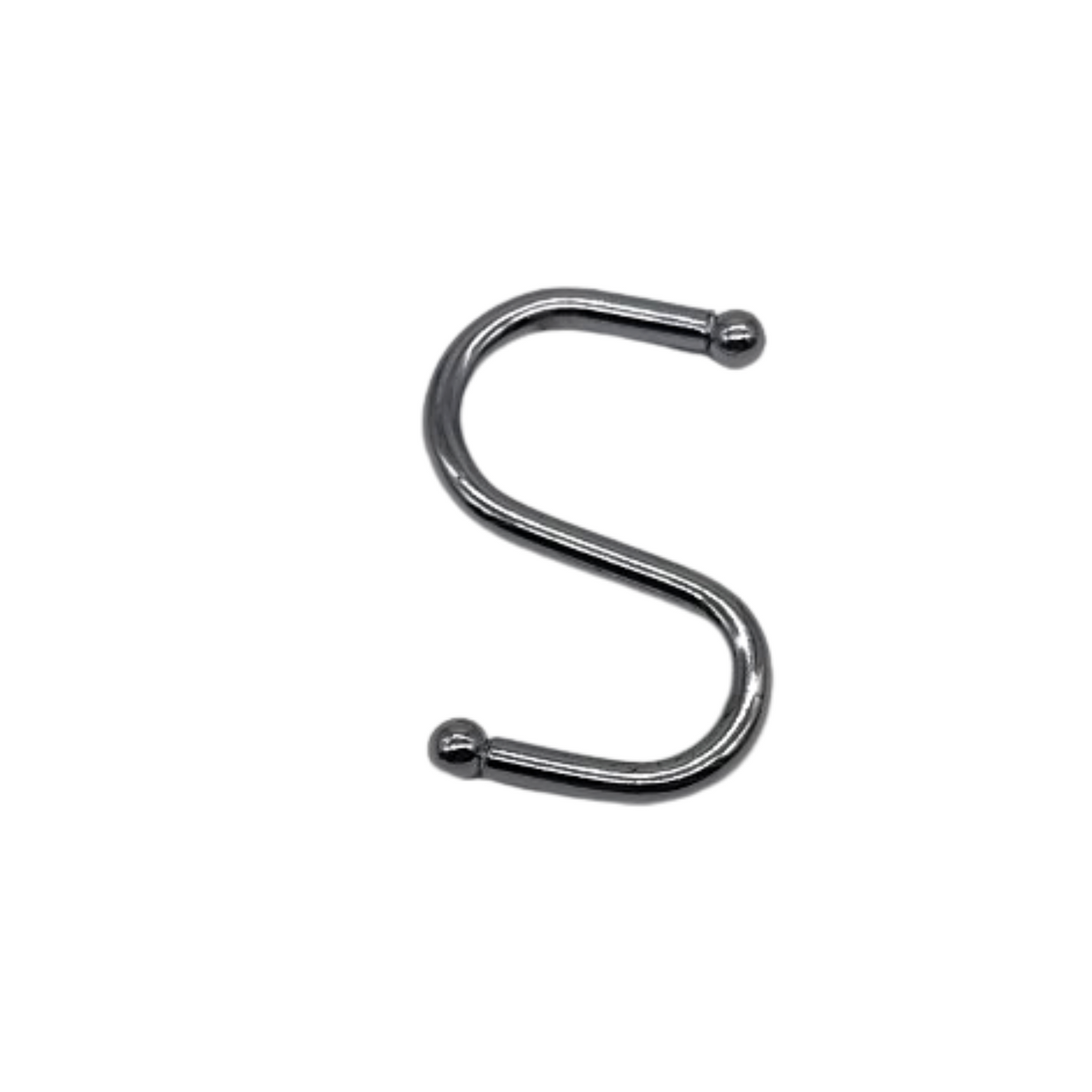 60mm  S Hooks For Kitchen Rack, Pan Hanger, Utensil Hanging Rail Chrome  Ball Ends