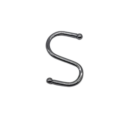 60mm  S Hooks For Kitchen Rack, Pan Hanger, Utensil Hanging Rail Chrome  Ball Ends