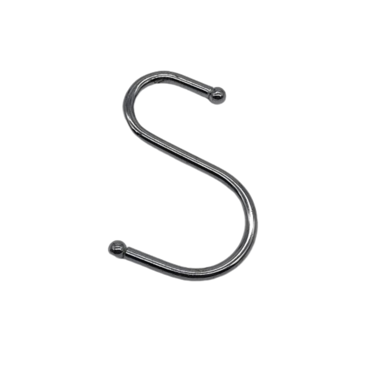 90mm S Hooks For Kitchen Rack, Pan Hanger, Utensil Hanging Rail Chrome Ball Ends