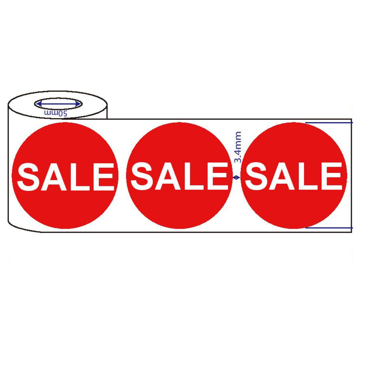 500x45mm Red Self-Adhesive Promotional Price Labels for Retail SALE