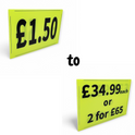 Black & Green Correx Market Price Card Sign Board Double-Sided & Waterproof