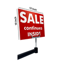 Red Display Cards Signs - Sale continues inside