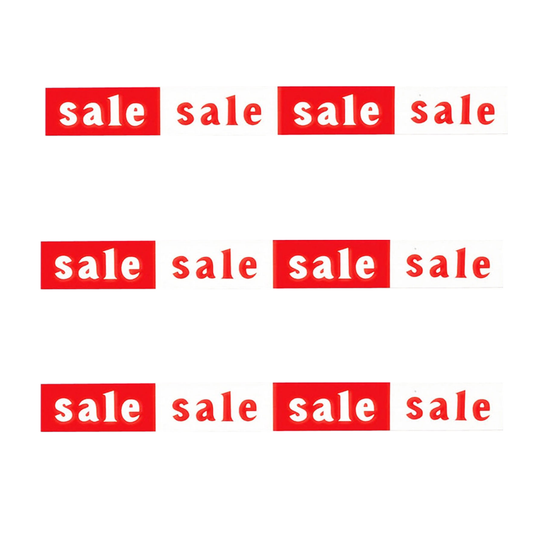 Horizontal SALE SALE SALE red and white Poster Window Display Sign-Pack of 3