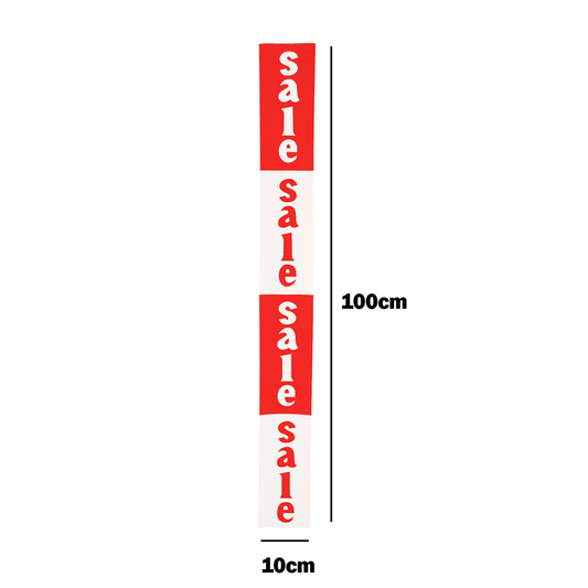 Vertical SALE SALE SALE red and white Poster Window Display Sign-Pack of 3