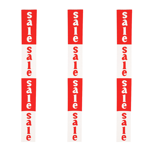 Vertical SALE SALE SALE red and white Poster Window Display Sign-Pack of 3