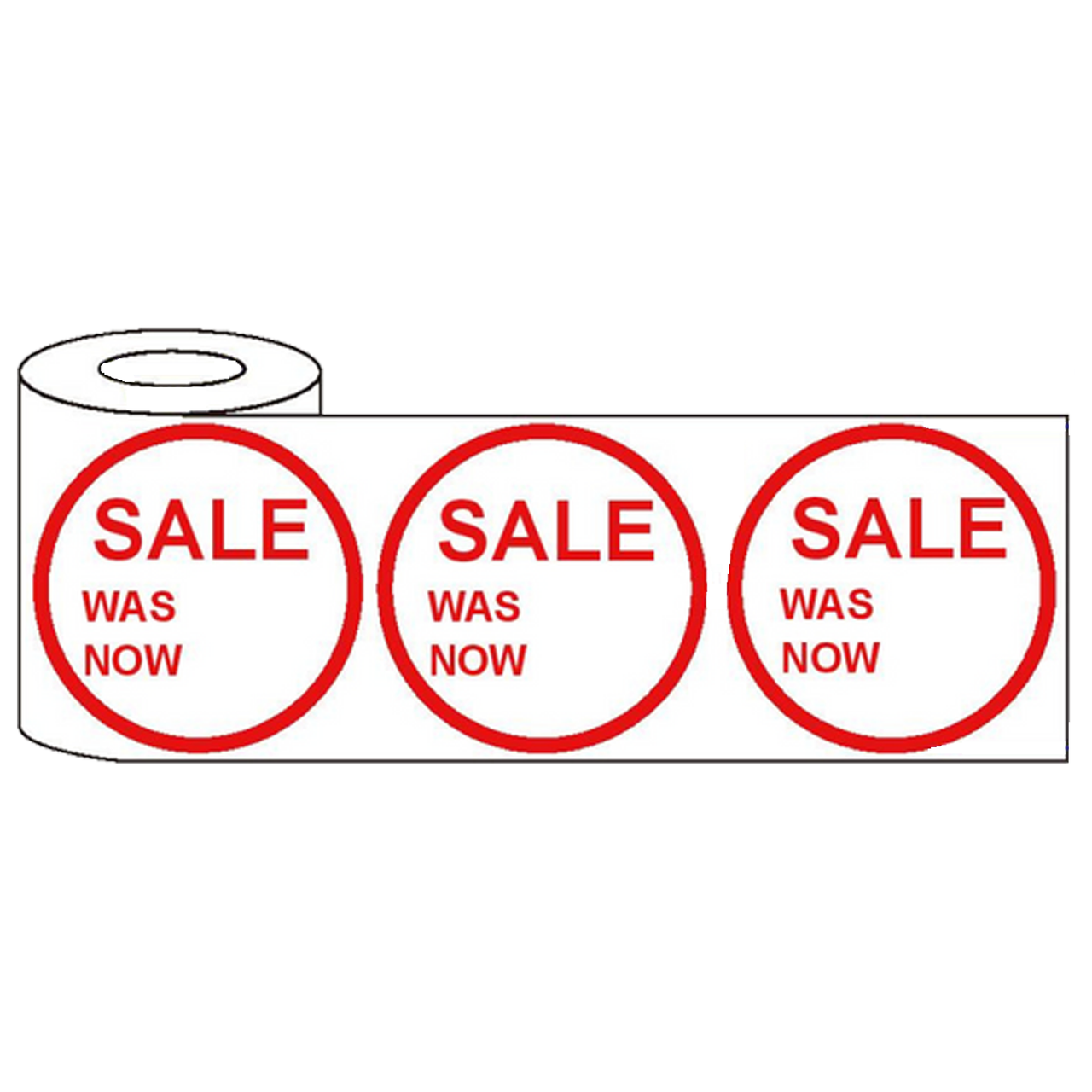 500x45mm Round Adhesive Sale Was/Now Promo Stickers