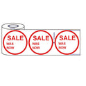500x45mm Red Self-Adhesive Promotional Price Labels for Retail Sale Was/Now