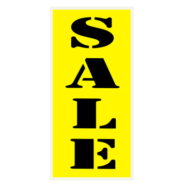 Yellow SALE Poster Window Display Sign