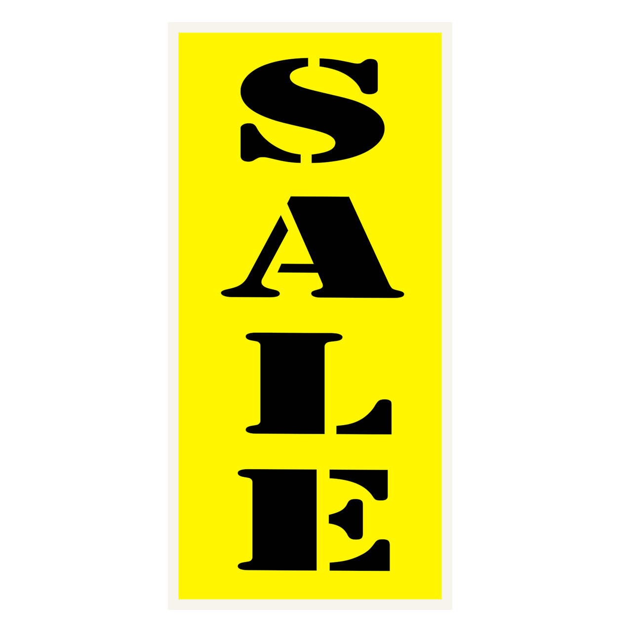 Yellow SALE Poster Window Display Sign