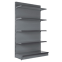Silver Retail Wall Shelving - H260cm x W125cm
