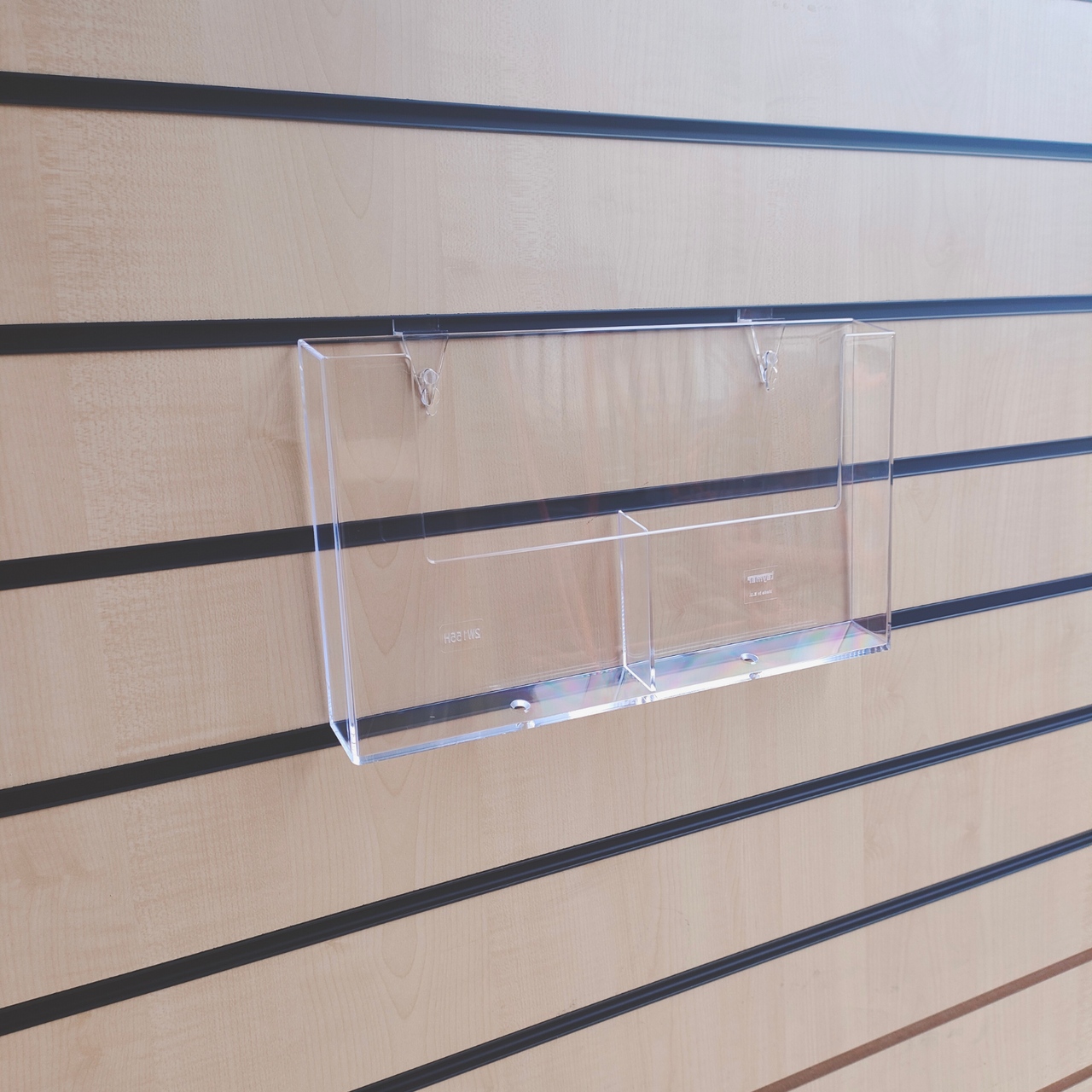 Slatwall 2 Bay A5 Portrait Leaflet Holder