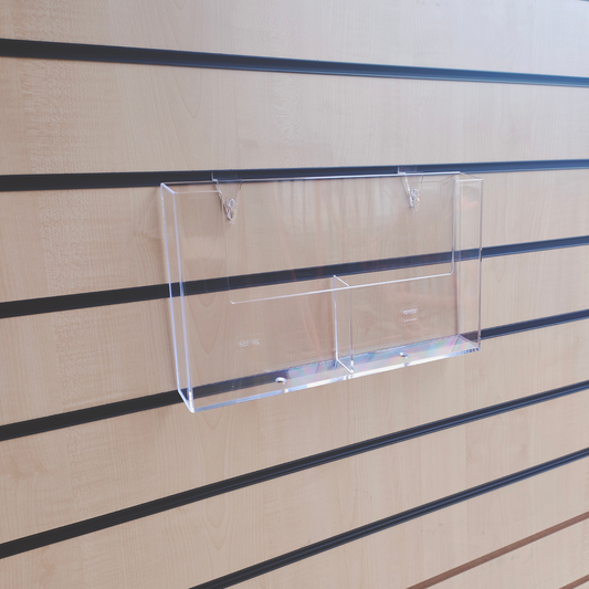 Slatwall 2 Bay A5 Portrait Leaflet Holder