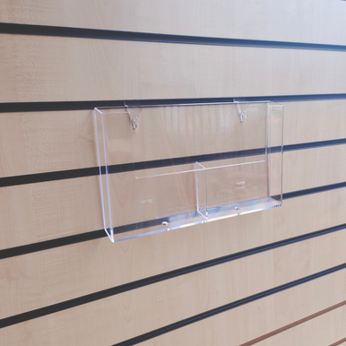 Slatwall 2-Bay A5 Portrait Leaflet Holder for Efficient Display Solutions