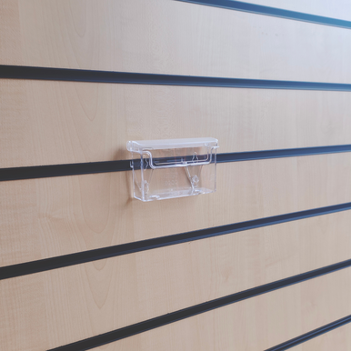 Wall-Mounted Slatwall Outdoor Business Card Holder for Effective Display