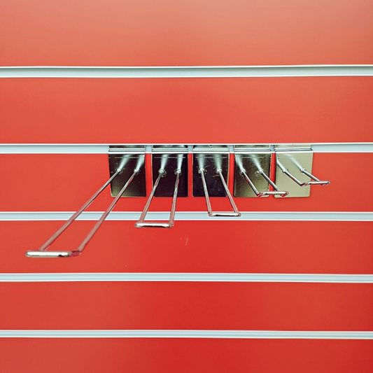 Slatwall Euro Hooks Accessory Chrome Prong Shop Display 4"6" 8" 10" 12"