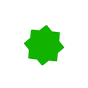 Star Shaped Fluorescent Green Multi Coloured Flash Sale Cards