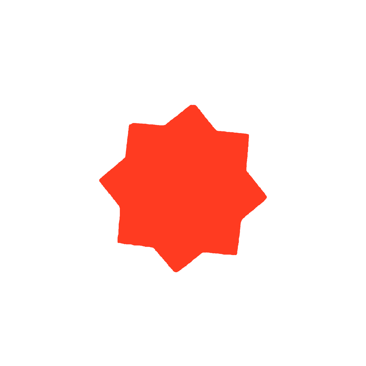 Star Shaped Fluorescent orange Multi Coloured Flash Sale Cards