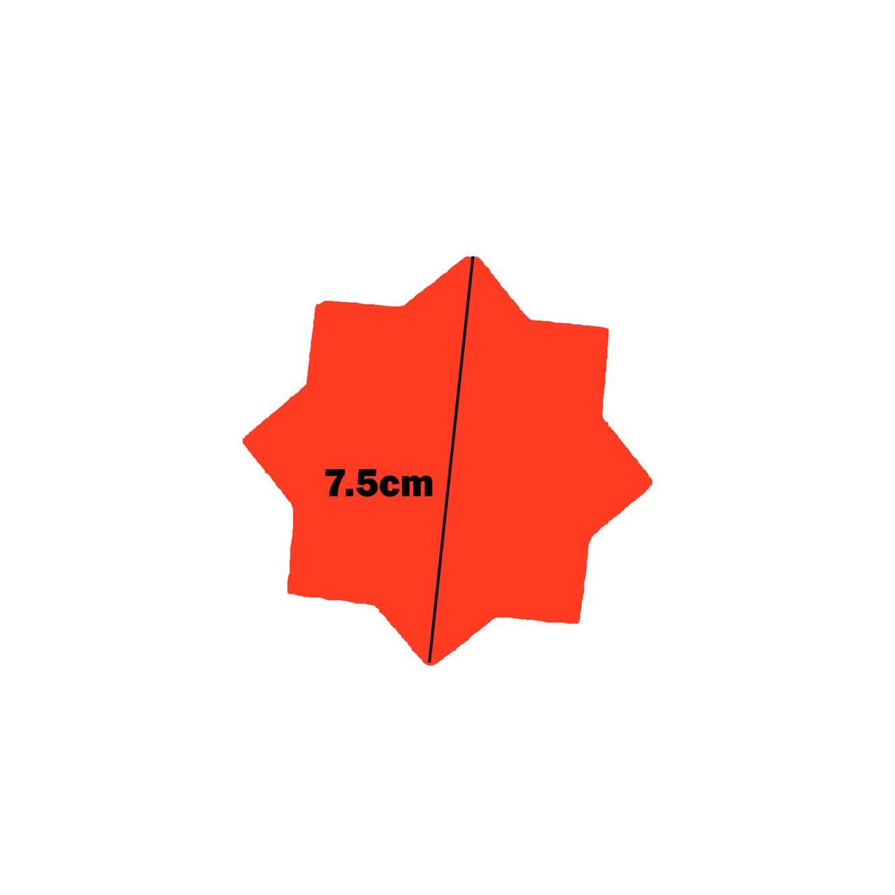 Star Shaped Fluorescent orange Multi Coloured Flash Sale Cards