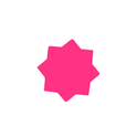 Star Shaped Fluorescent Pink Multi Coloured Flash Sale Cards