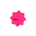 Star Shaped Fluorescent Pink Multi Coloured Flash Sale Cards
