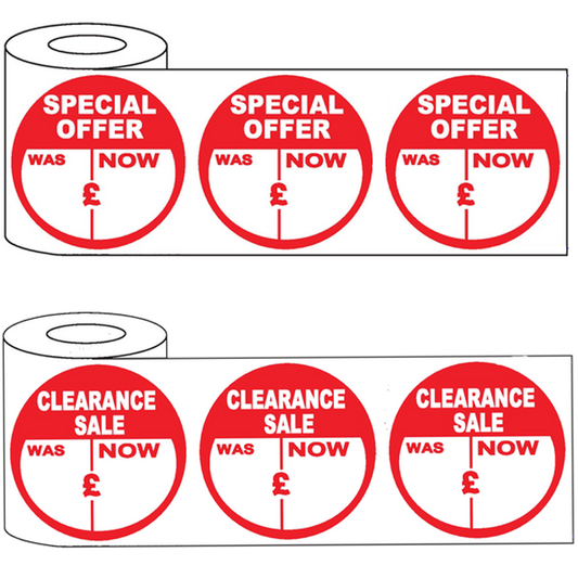 500x45mm Round Adhesive Special Offer & Clearance Stickers