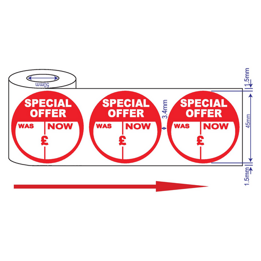 500x45mm Round Adhesive Special Offer Was/Now