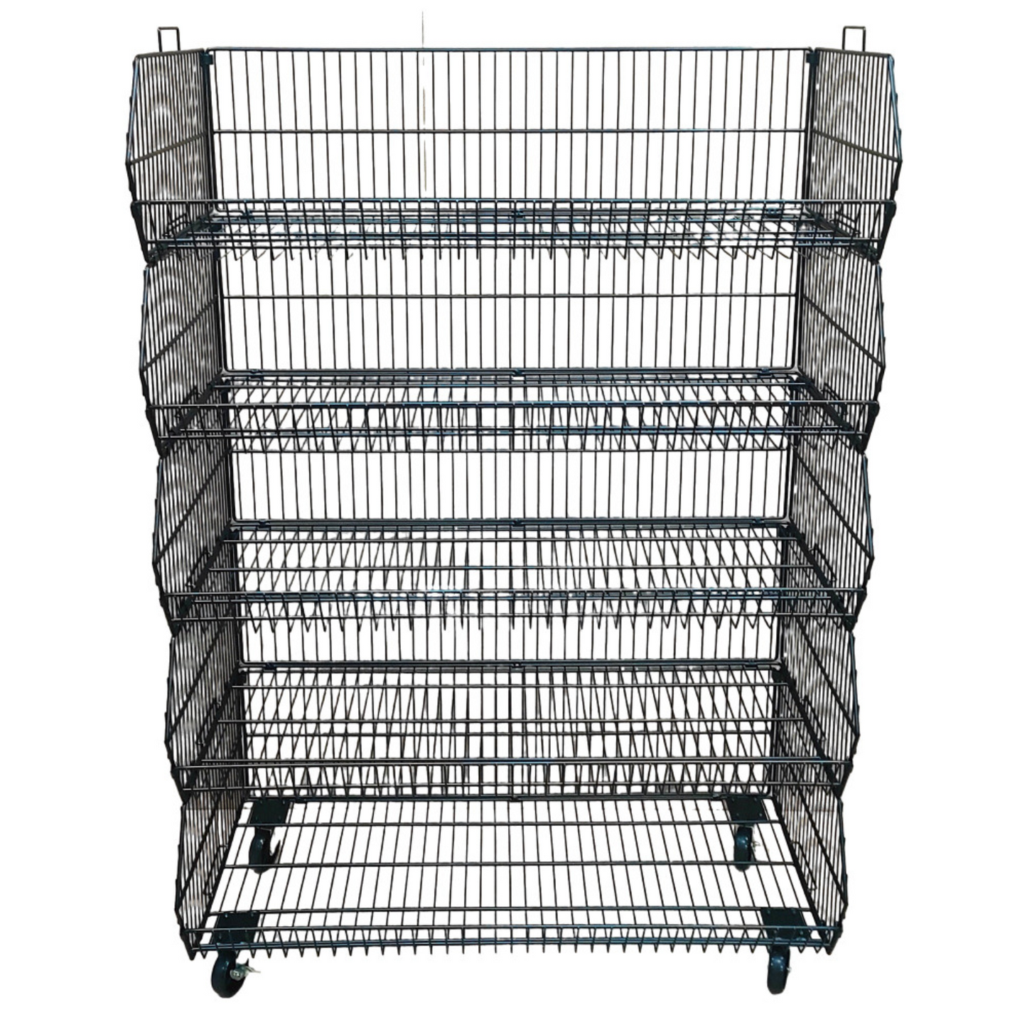 Pallet Of 100cm Stackable Baskets Black/White/Chrome Colour