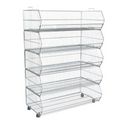Pallet Of 100cm Stackable Baskets Black/White/Chrome Colour