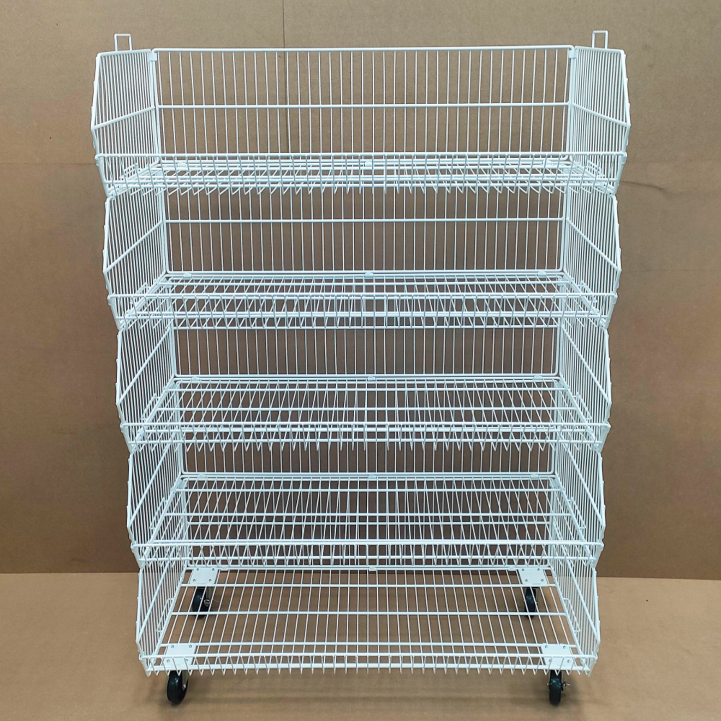 Pallet Of 100cm Stackable Baskets Black/White/Chrome Colour