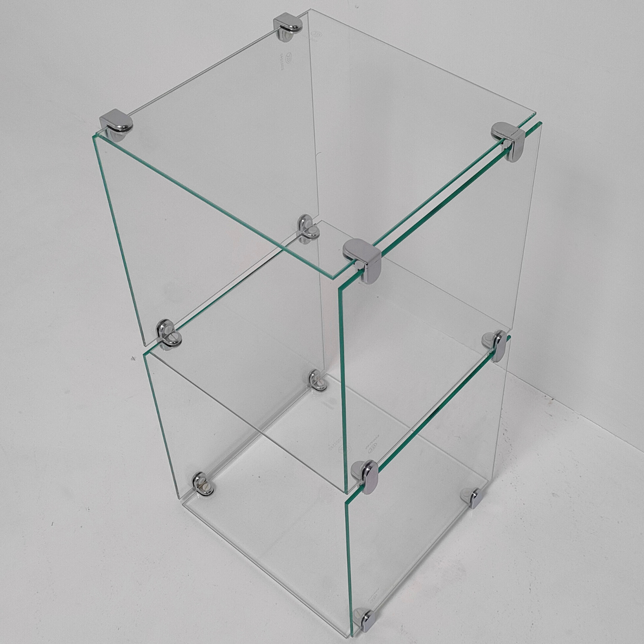 New Toughen Glass Cube Display Set Counter Top or Free standing Displays SIZE 2