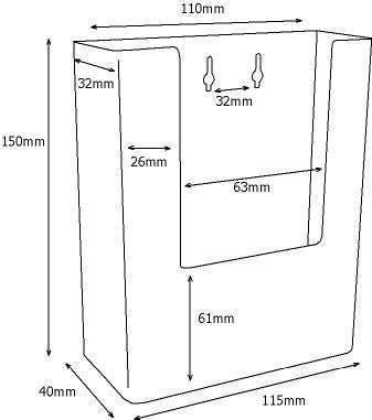 Wall-Mounted DL Leaflet Holder for Efficient Display