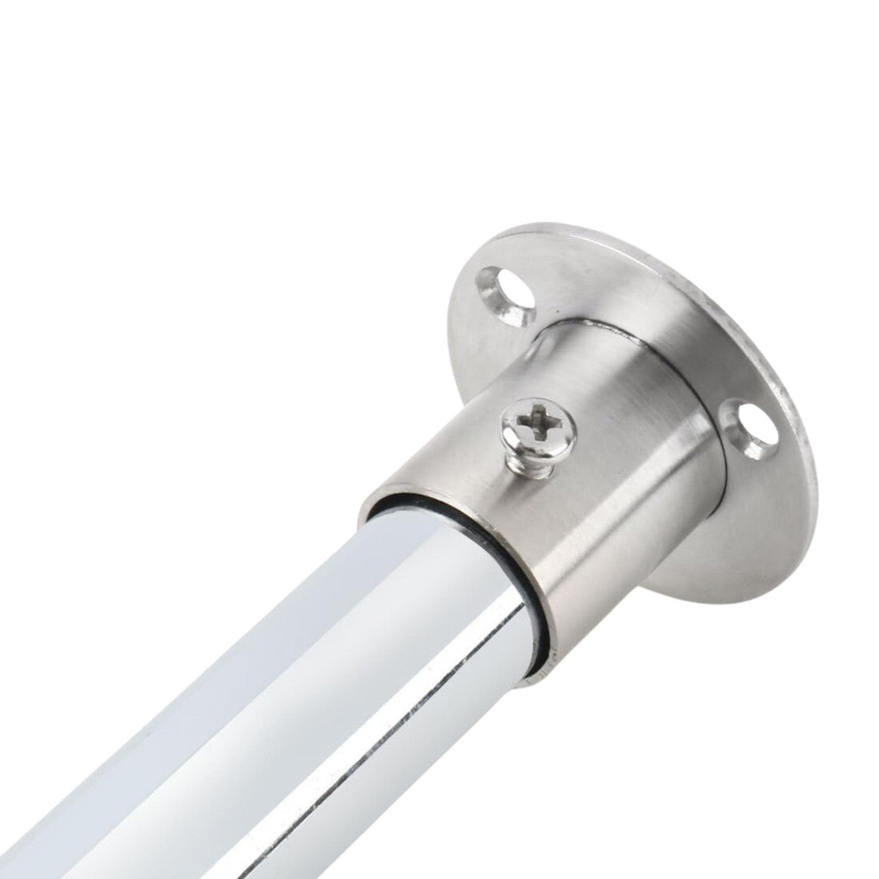 Stainless Steel Wardrobe Rail Rod Pole Socket End Support Bracket Flange