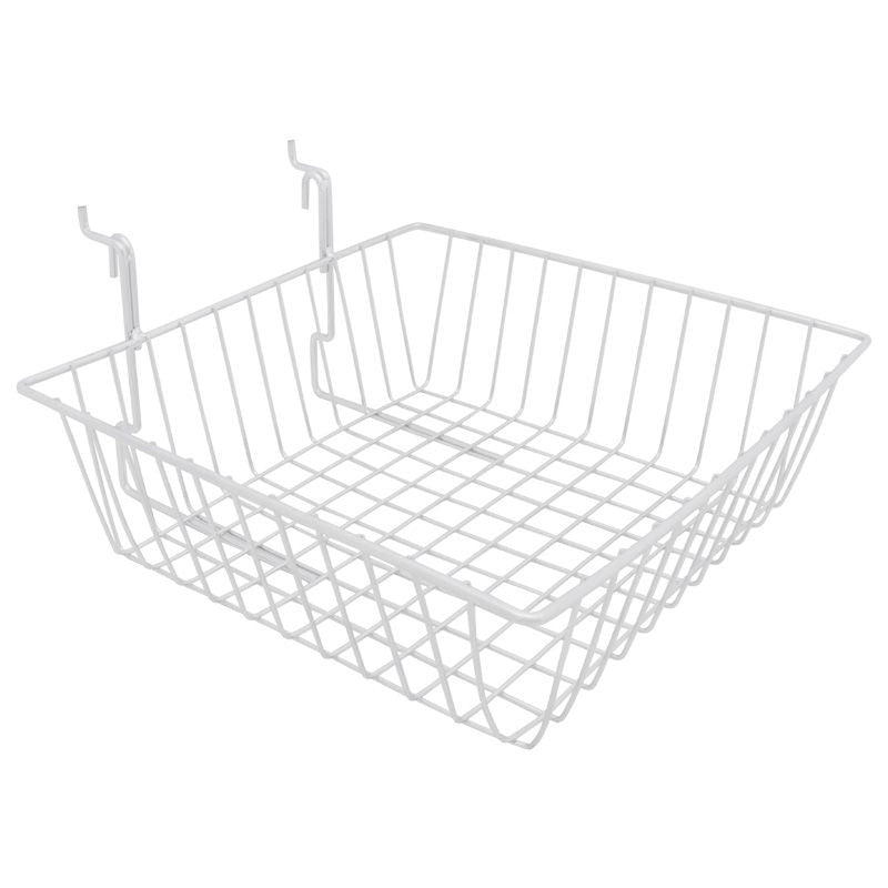 White Heavy Duty! Gridwall Mesh Retail Shop Display Basket