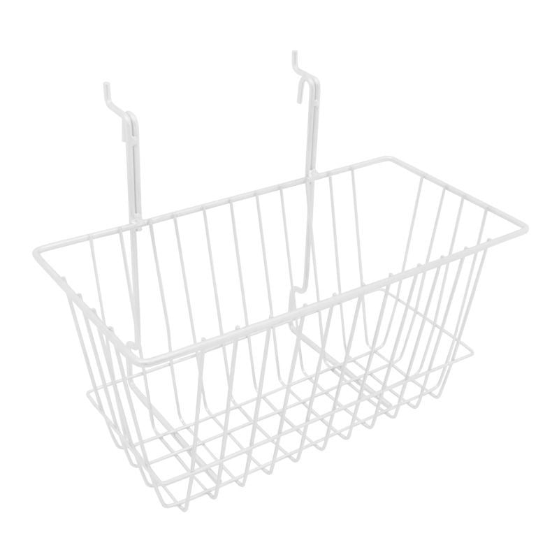 White Heavy Duty! Gridwall Mesh Retail Shop Display Basket