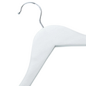 White Round Trouser Bar and Shoulder Notches Strong Premium Wooden Coat Hangers