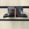 Wooden Shelf Brackets (Pair) For Slatwall Shop Fittings Heavy Duty In Chrome