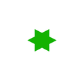 Star Shaped Fluorescent Green Multi Coloured Flash Sale Cards