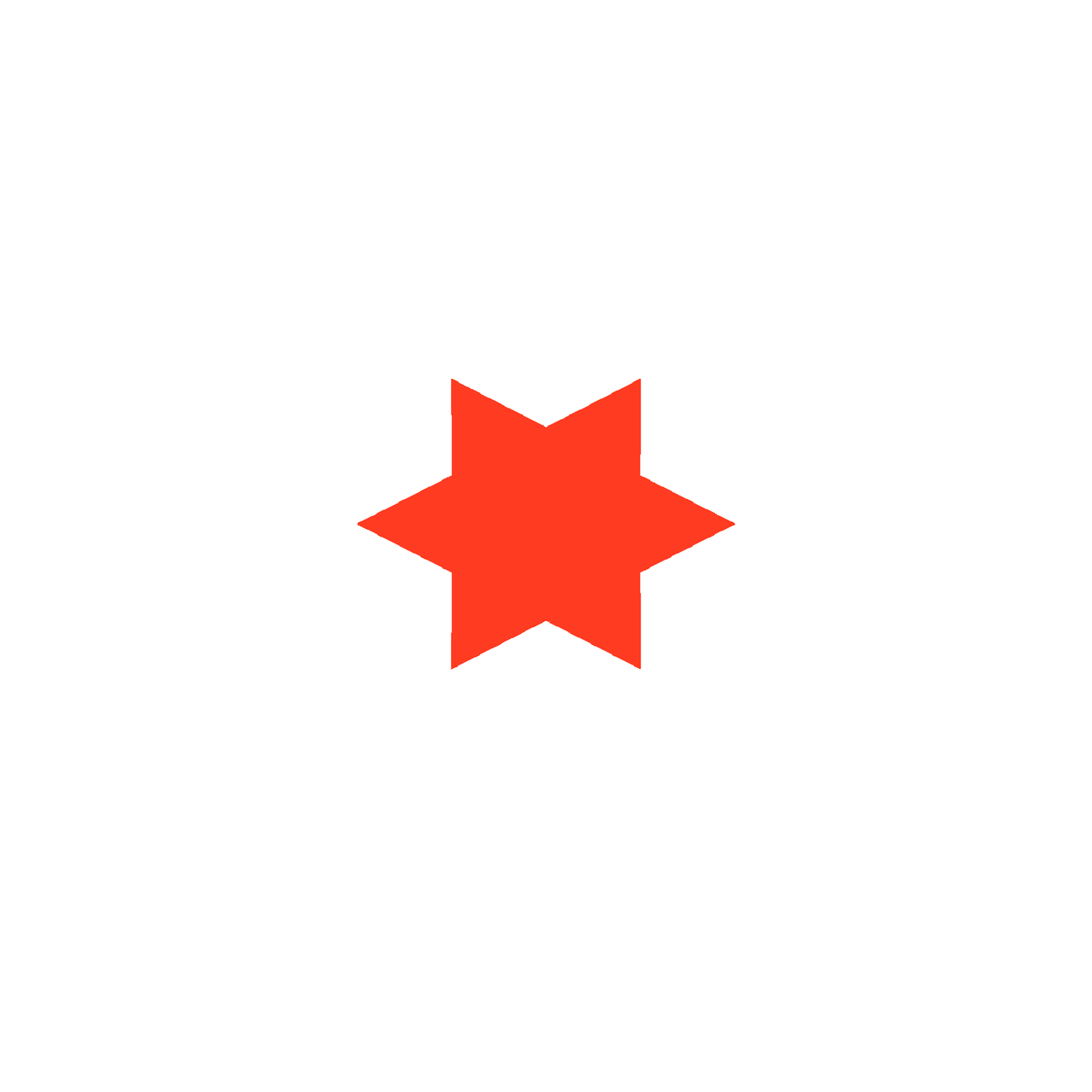 Star Shaped Fluorescent orange Multi Coloured Flash Sale Cards