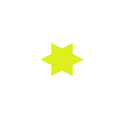 Star Shaped Fluorescent Yellow Multi Coloured Flash Sale Cards